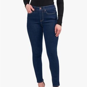7 For All Mankind Dark Indigo Skinny Jeans Size 18W